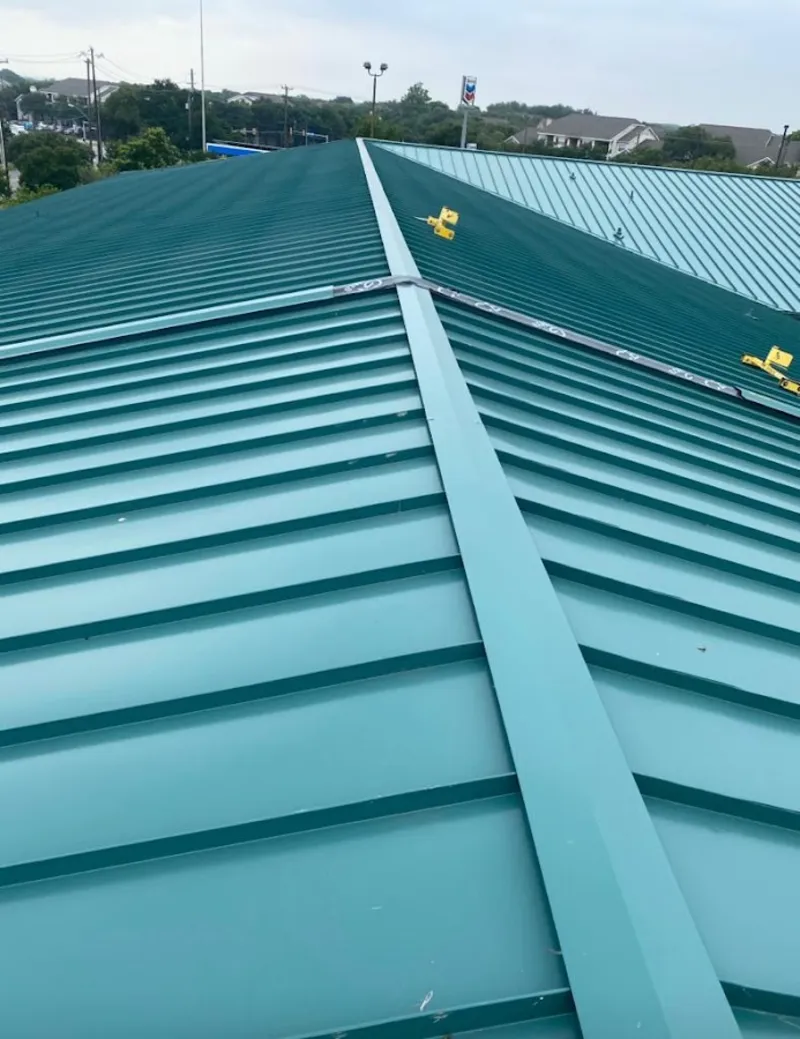 Green commercial metal roof ridge and valley for Metal Roof Repair in Lenox